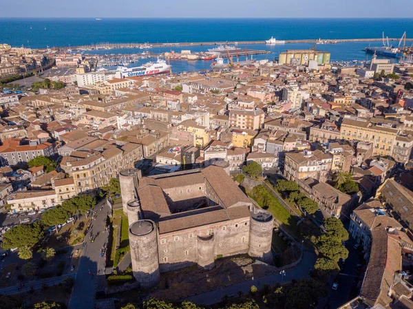 Catania cruise port aerial city access