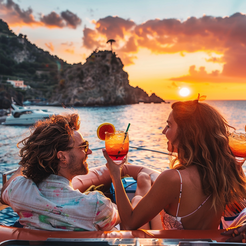 tour in barca al tramonto a taortmina