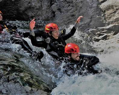 Adrenalinic Adventure in canyon formed by ancient lava flows