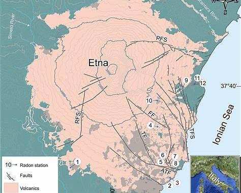 etna fault network northeast sector