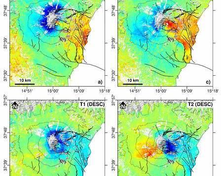 insar tracking etna flank motion