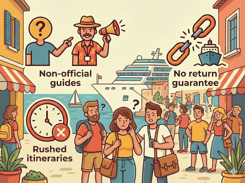 Sicily cruise excursion booking risks