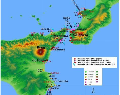 sicily regional uplift map ne sector